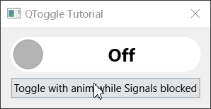 Toggle issue with blocked signals.