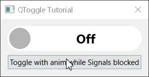 Toggle issue with blocked signals.